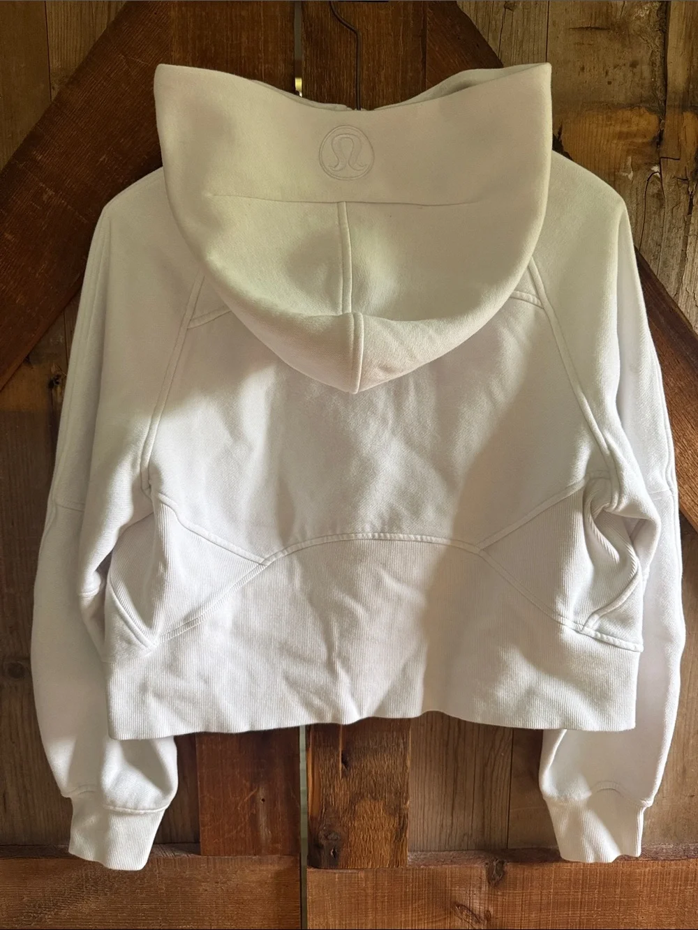 lululemon athletica White Half-Zip Hooded Sweatshirt